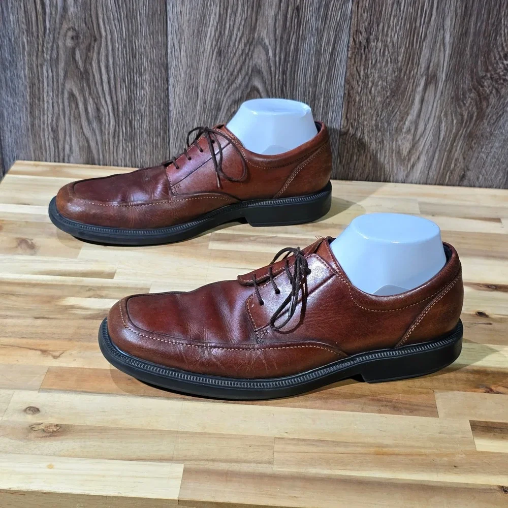 Bostonian PODO Comfort Brown Leather Split Toe Oxford Dress Shoes Men's‎ 9.5 M
